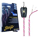 Stinger SI426 6-Foot 4000 Series Professional 2 Channel RCA Interconnects | Stereo patch cable feeds car audio head unit preamp signal to amplifier inputs, step-up choice for clean amp installs