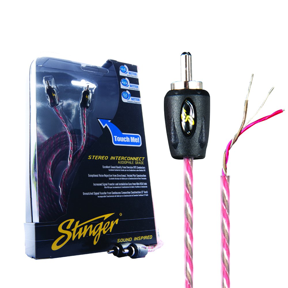 Stinger SI4217 17-Foot 2-Channel 4000 Series Interconnect RCA Cable Wire Red