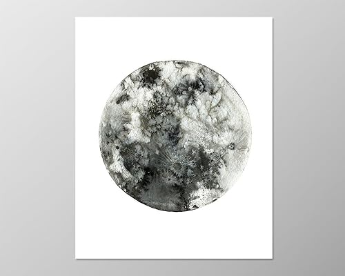 Amazon Com Full Moon Poster 8x10 A089 Moon Art Art Print Wall Art New Moon Poster Twilight Black White Art Black And White Wall Art Handmade