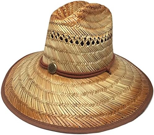 Headchange Wide Brim Lifeguard Hat Rush Straw (Brown, Large/X-Large)