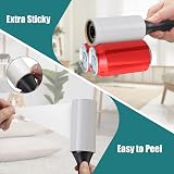 USION Extra Sticky Lint Rollers 480 Refills & 2 Handles Pet Hair view 3