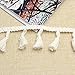 Yalulu 5Yards White/Black/Beige Cotton Lace Tassel Fringe Lace Trim Ribbons Sewing Cloth Crafts Accessories&Home Party Decoration (Black)
