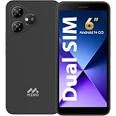 MIRO 4G Cell Phone - New Android 14 Go Edition Smartphone, 6" Display, 2GB+32GB (256GB Expandable), 3000mAh Battery, 5MP+2MP Camera, Dual SIM, 3.5mm Headphone Jack(Gray)