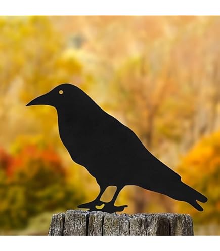 SILERUR Garden Decor Metal & Glass Bird Decor For Indoor