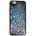 UCLL Iphone 7 Case, Iphone 7 Liquid Case, Gorgeous Design Case for Iphone 7 Cool Quicksand Moving Stars Bling Glitter Flowing Case with a Screen Protector Gold Rose (Black) (Colorful)