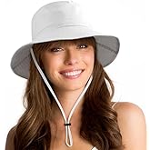 Water-Resistant Sun UPF 50+ Bucket Hat Protection Packable Brimmed Boonie for Women Men Summer Lightweight Hiking Outdoor Cap