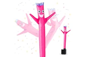Mealivos Mini Wacky Waving Inflatable Tube Guy with Blower - Easter Desktop Decoration Funny Mini Inflatable Tube Man White E