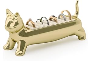 Umbra Ali Cat Ring Holder - Gift for Pet Kitty Kitten Lover - Jewelry Storage, Gold