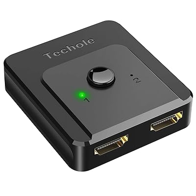 HDMI Switch 4K HDMI Splitter-Techole Updated Bi-Directional HDMI Switcher 1 in 2 Out or 2 in 1, HDMI Switch Splitter Supports 4K 3D HD 1080P for Xbox PS4 Fire Stick Roku HDTV(HDMI Cable NOT Include)