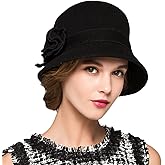 Maitose™ Women's Wool Felt Flowers Church Bowler Hats