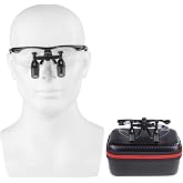 BONEW-Oral 3X/4X/5X/6X High Magnification 450mm Ultralight Ergonomic Surgical Binocular Loupes Magnifying Glasses Ergo Loupes Pupil Distance Adjustable DY-119 (6, x)