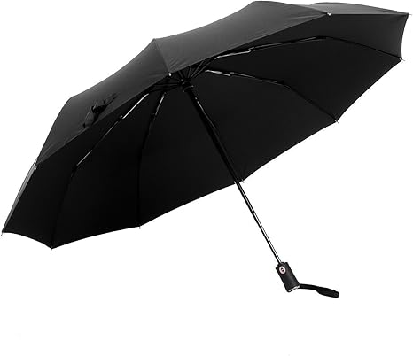 Amazon Co Jp オフフ Ohuhu 折り畳み傘 自動開閉 10本骨 ワンタッチ自動開閉 耐強風 晴雨兼用 軽量 シンプル 撥水加工 丈夫 大きい 125cm 二人用 紳士傘 ブラック ホーム キッチン