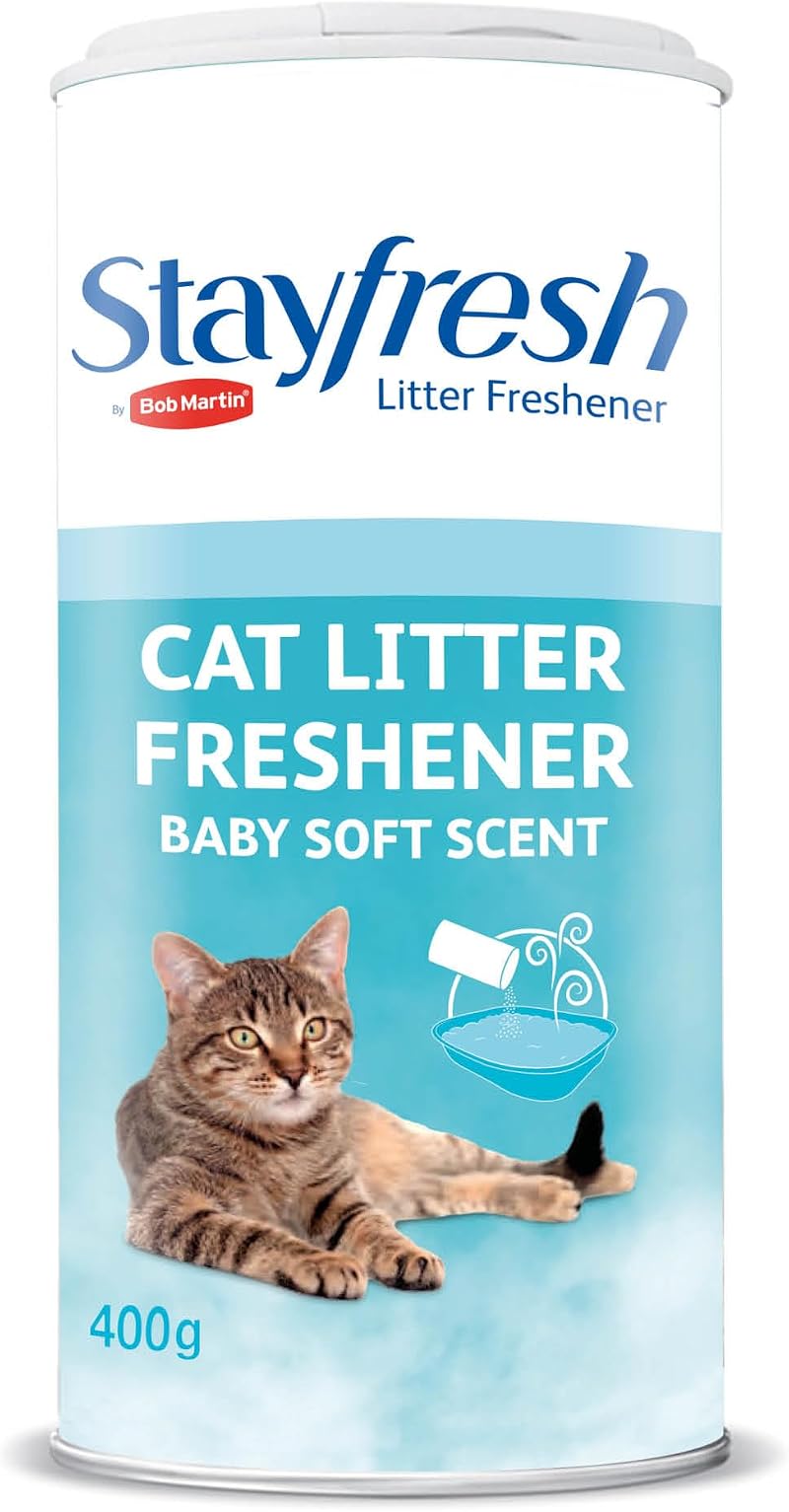 Bob Martin Cat Litter Freshener Powder Baby Soft Scent 400g UK