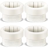 Taiyin 4 Pcs Pool Umbrella Stabilizer Adapter, White | Threaded Adapter Sleeves, Pool Umbrella Sleeve, Umbrella Pole Stabilizer for Outdoor, 13/4 Umbrellas Insert for Patio Deck