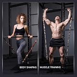 INNSTAR Portable Home Gym Set with Bar, Bench, Squat Bands — 200lbs (Camo Brown) view 3