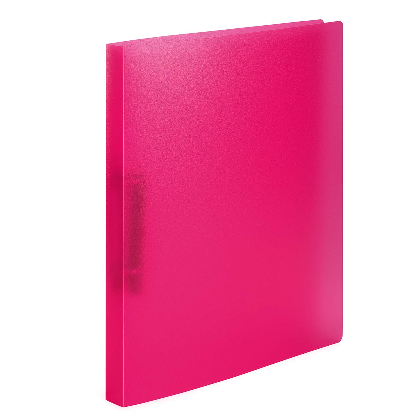HERMA Ring Binder Translucent in Pink, A4, 25 mm Spine, Slim 2-Ring Binder Made of Plastic