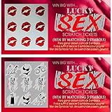 OptiSex Lucky Sex Scratch Tickets for Lovers, Pack of 8 Tickets