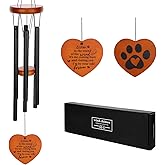 Pet Memorial Gifts for Dogs Wind Chimes, Dog Memorial Gifts for Loss of Dog, in Memory of Pet Loss Sympathy Gift Dogs Remembrance Gift, 25 Inch Sympathy Wind Chimes for Outside Garden Patio Home