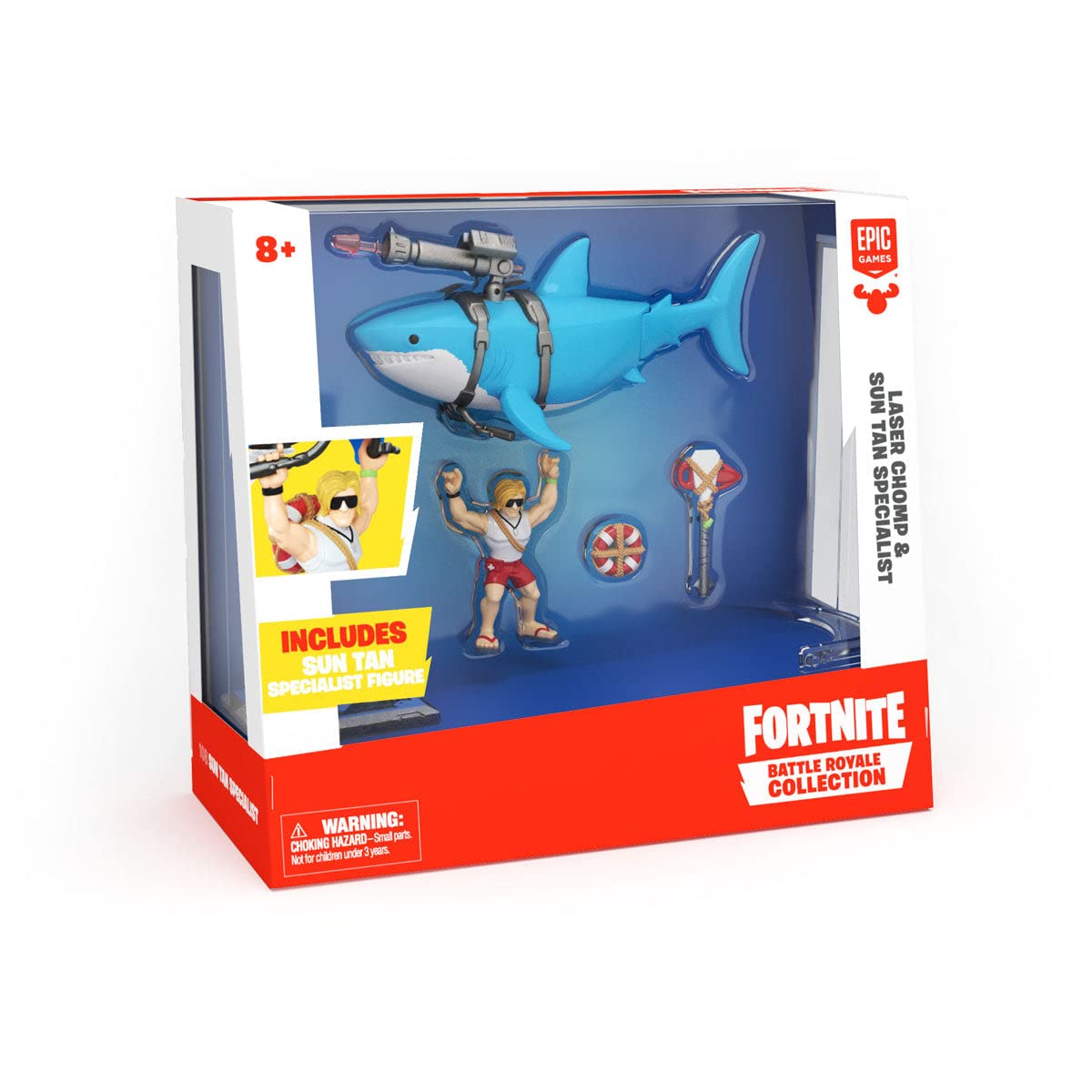 FORTNITE Battle Royale Collection: Laser Chomp Glider & Sun Tan Specialist Action Figure