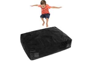 Goplus Crash Pad, 57"x57"/ 47"x35.5" Sensory Mat with Foam Blocks and Washable Velvet Cover for Kids and Adults Play, Therapy