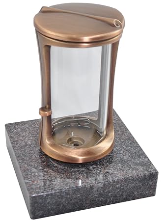 Grablaterne 9772/19 Aus Messing montiert auf Einem Granitsockel4 (Paradiso)