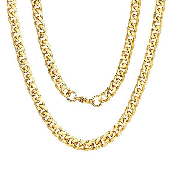 Halsketten Für Männer Silber / Schwarz / 18K Gold Halskette -Panzerkette Männer- 3/6/9/12 mm Breite Herrenschmuck - Verschied