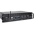 Pyle 2000W 2-Channel Bluetooth 5.0 Power Amplifier - Bridgeable Rack-Mount Pro Audio Receiver with TRS/XLR Input - LCD Display - Cooling Fan - Bridge Mode - 4-8 Ohm Speakers - PTA1000BT