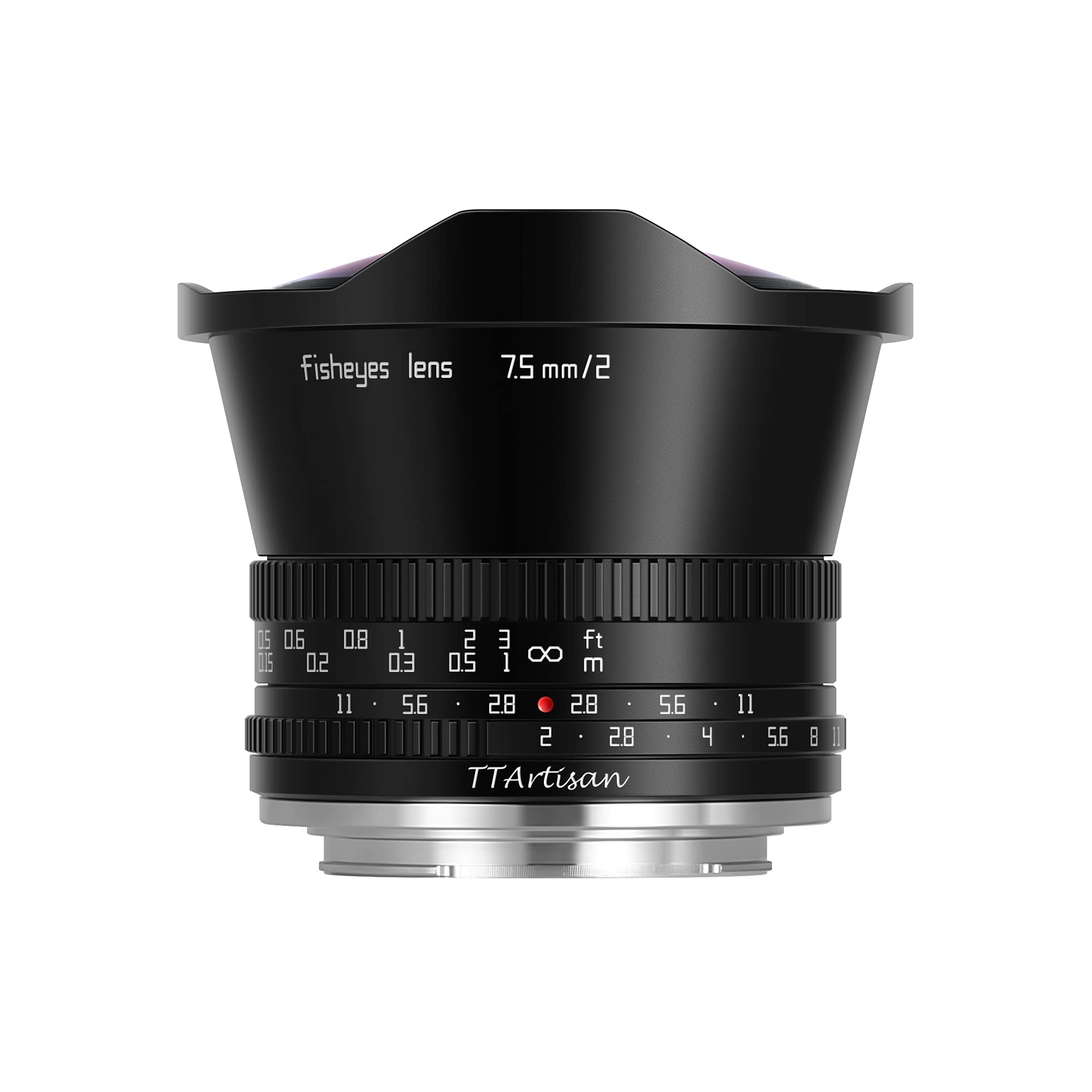 TTARTISAN 7.5mm F2.0 APS-C Fisheye Lens Manual Focus for Fuji X Mount (Without ND filter)