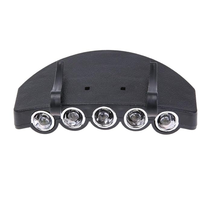 5 LED Battery Power Head Cap Hat Clip Light Lamp for Hunting Fishing