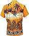 La Leela Blouses Button Hawaiian Shirt Women Beach Wear Short Sleeves Swimsuit Royal Blue