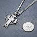 Aoiy Men's Stainless Steel Celtic Cross Irish Knot Pendant Necklace, 24