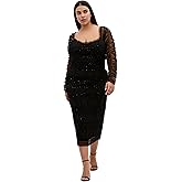 City Chic Women's Plus Size Dress - Sofie Dobby Spot Midi
