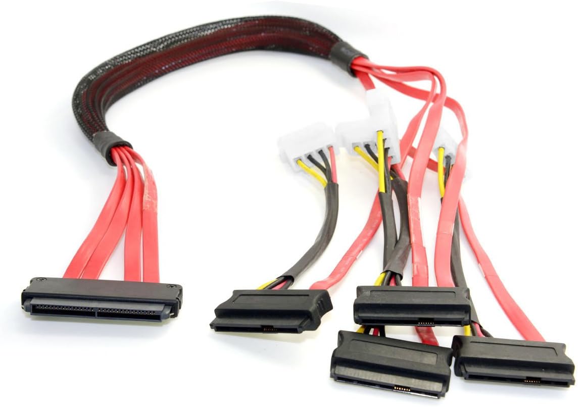 HDMIHOME Internal SAS 32PIN SFF-8484 to 29 Pin SAS SFF-8482 Hard Disk Drive Cable