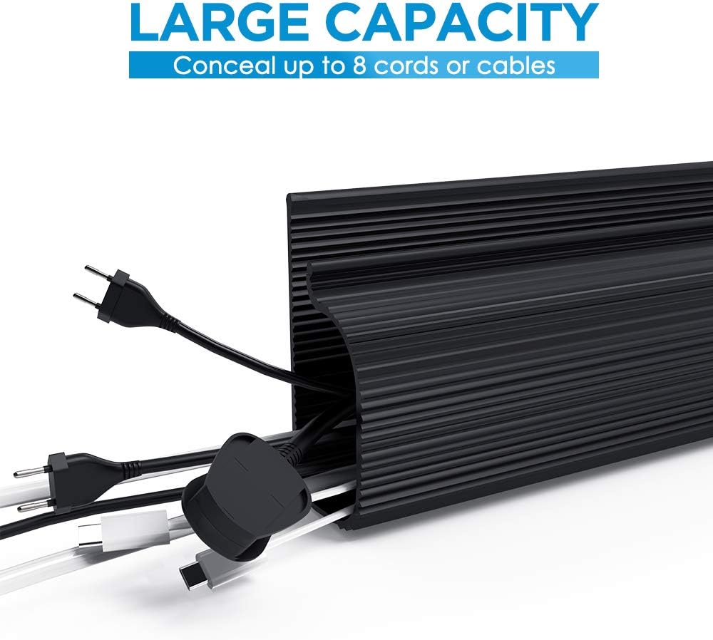 Cable management for stand up desks - J Channels