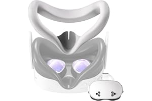 SAQICO VR Silicone Face Pad Cover for Oculus/Meta Quest 3S Original Headset Accessories, VR Face Cushion Pad Mask for Meta Quest 3S Headset Face Pad
