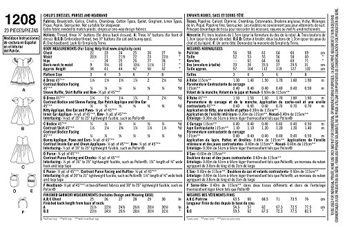 Simplicity Creative Patterns 1208 Child's Dresses, Purses and Headband, A (3-4-5-6-7-8)