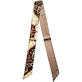 JERLA 100% Mulberry silk Scarf bag scarf Head Hair Ribbon Handbag Handle wrap Tie Bundle Neckerchief Scarf for women