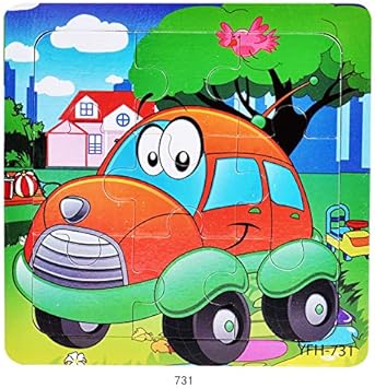 Tiny Souls Wooden Puzzle Happy Red Car