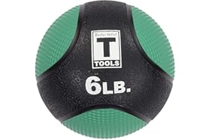 BODY SOLID Body-Solid Rubber Medicine Ball - Superior Grip, Textured Surface, Adjustable Air Pressure Fitness Balls - Ideal for Cardio and Core Exercise in Home & Gym Workouts