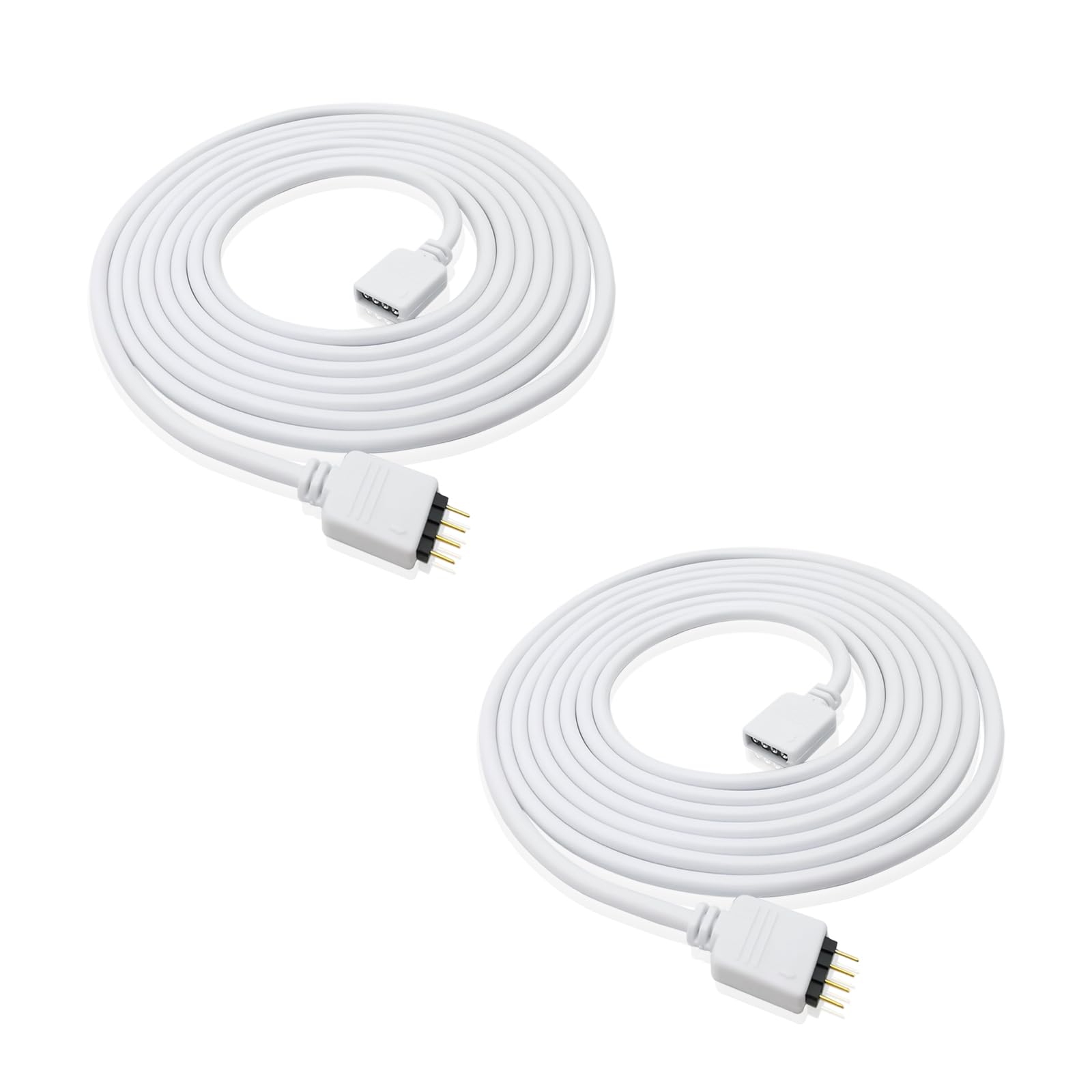 iYueMps Led Light Extension Cable, 2Pack 1m LED Strip Connector Extension Cable Cord Wire 4 Pin LED Connector for SMD 5050 3528 2835 RGB LED Light Strip