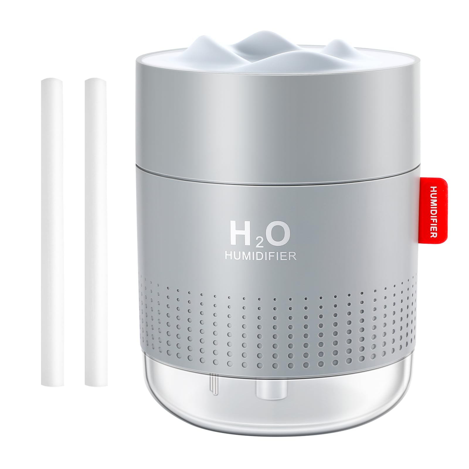 Humidifiers for Home Bedroom, 500ML Cool Mist Humidifier with Night Light, Waterless Auto-Off, Whisper-Quiet Air Humidifier, Up to 10-16 Hours Continuous Use, for Baby Bedroom, Plants, Office