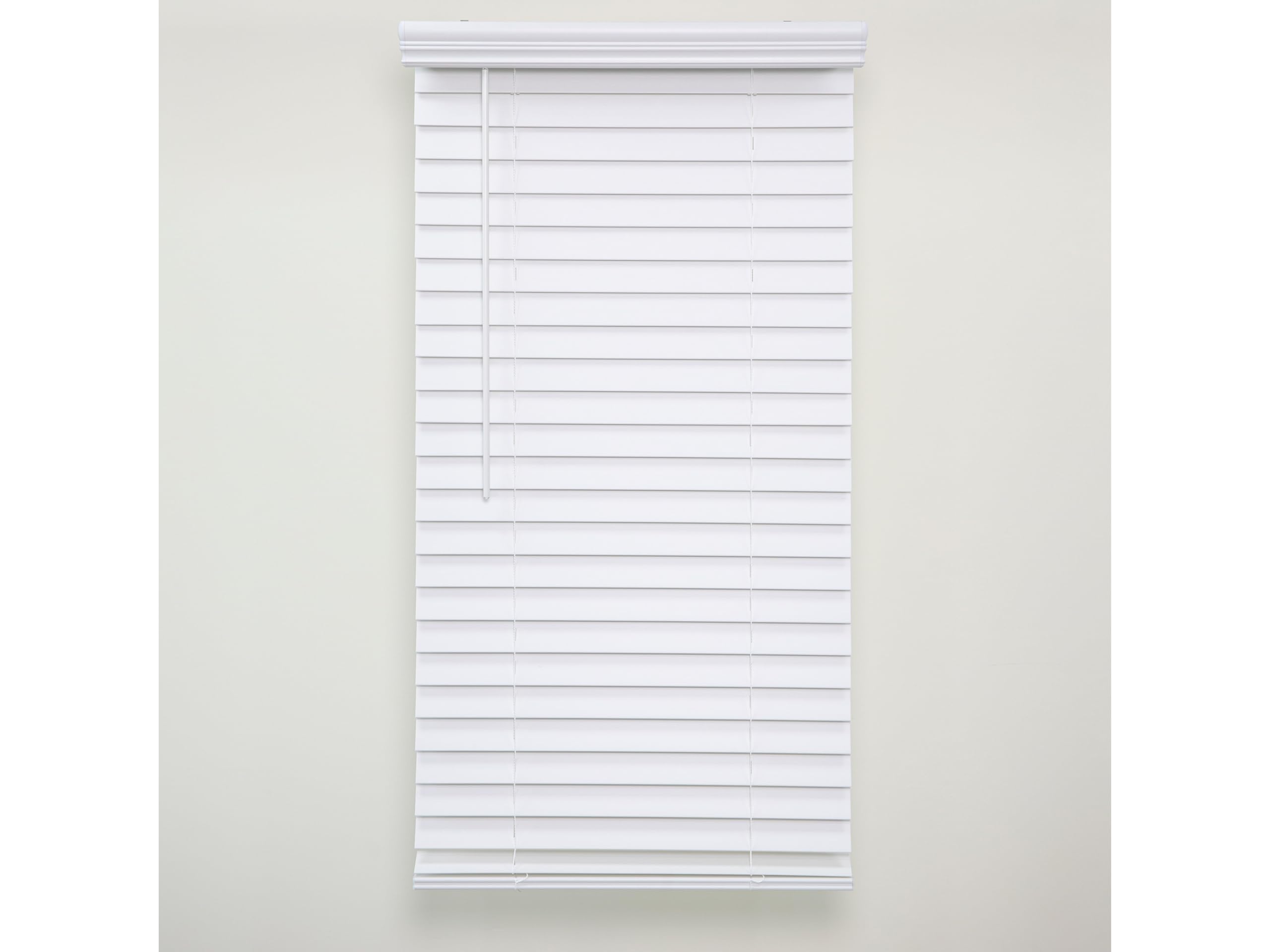 Eclipse 2in. Faux Wood Blinds, 70″W x 72″L in White – Cordless Window Blinds, Certified Safe for Children & Pets, Light Filtering, Wand Tilt and Smooth Easy Operation, Window Shades for Home