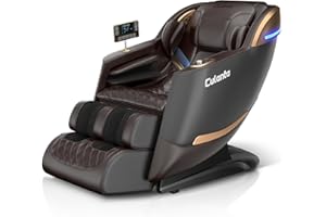 Culanta Massage Chair Full Body, Zero Gravity SL-Track Shiatsu Massage Recliner Chair with Body Scan, Airbags, Foot Rollers, Deep Yoga Stretch, Heating (U1-Brown)