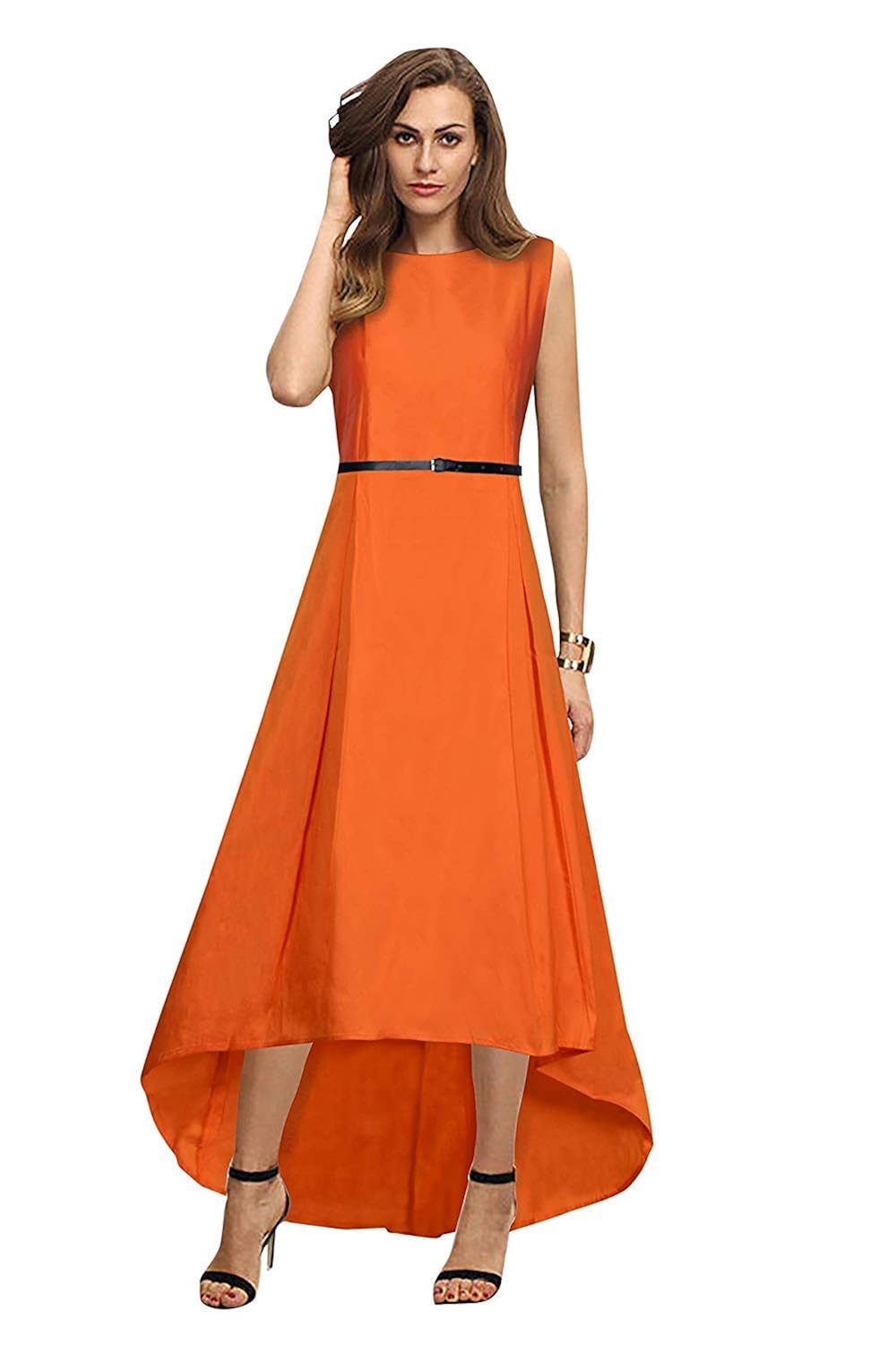 orange colour dress for girl