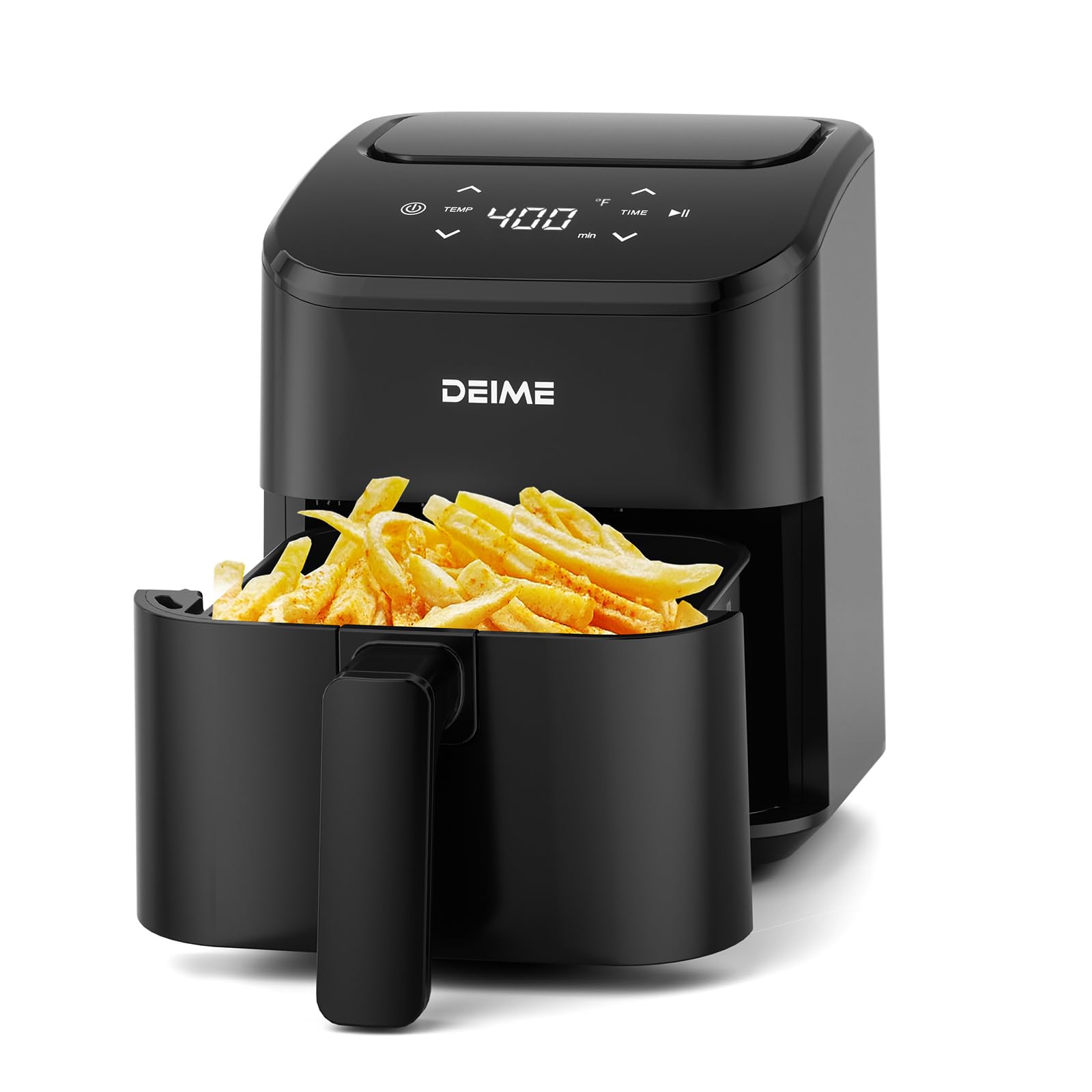 Photo 1 of DEIME Air Fryer, Small Digital 3 Qt Airfryer Space Saving Compact, Bake, Reheat, Roasts for Quick Easy Meals, Mini Compact & Quiet, Nonstick & Dishwasher Safe Basket (Black)
