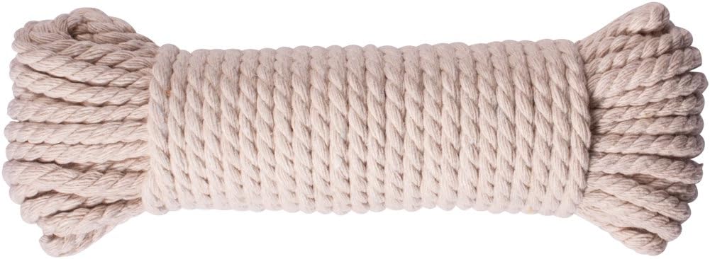 Rayher 55831000 Baumwollkordel doppelt gewebt, 4 mm, Länge 10 m