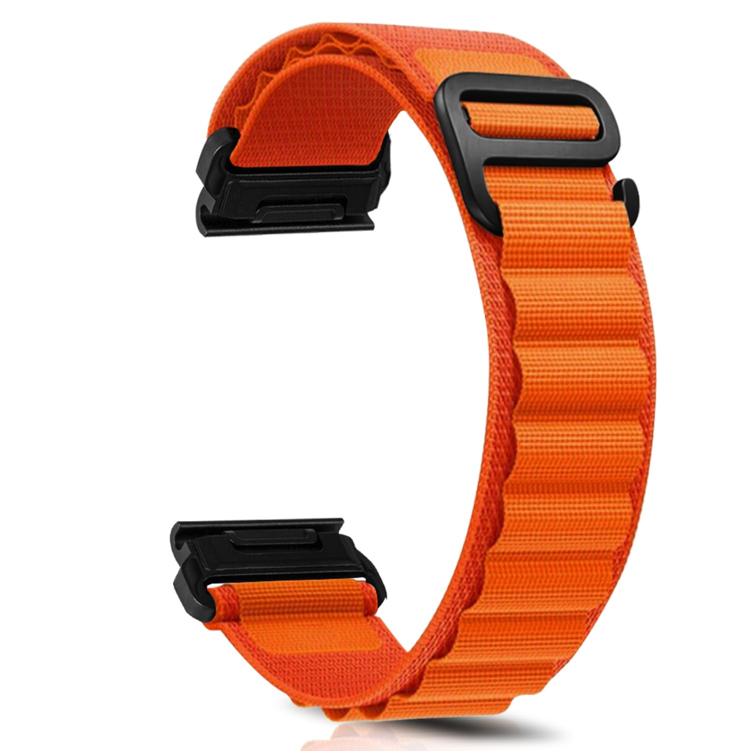 ZoRoll QuickFit 26 mm Strap for Garmin Enduro 3 / Fenix 8 51mm / 7X Pro Solar/7X/6X/5X, Sport G-Hook Replacement Band, Nylon Watch Bracelet for Quatix 6X Solar/Tactix 7 Pro Edition - Orange
