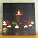 BANBERRY DESIGNS Wall Art with LED Lights Canvas Print Lighted Candle Picture -7 Candles