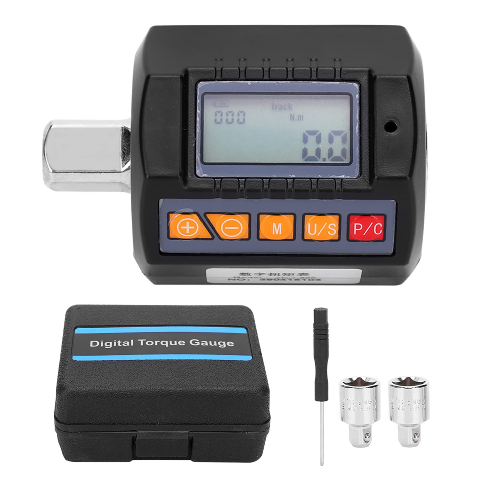 Digital Torque Wrenches Adapter, Electronic Digital Display Torsion Meter Portable High Accuracy Wrench Adapter ZNC‑200 6‑200N.M