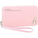 Buckle-Down Hinge Wallet - Crown Princess Design In Baby Pink & Blue (Vegan Leather)